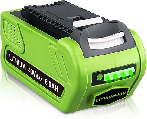 29462 Battery 6.0Ah Replacement for GreenWorks 40V Battery Compatible with GreenWorks Battery G-MAX Power Tools 29252 20202 22262 25312 25322 20642 22272 27062 21242 in Kuwait