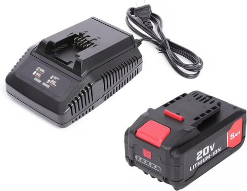 20V 5Ah Replacement Lithium-Ion Battery Pack and Charger Starter Kit for Bauer20V Cordless Power Tools Parts Chargers 1907C 1702CB in Kuwait