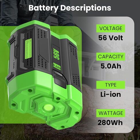 BA2800 5.0Ah Replacement for EGO Battery Compatible with EGO Battery 56V 5.0 Ah BA2800T BA4200T BA5600T BA1400 in Saudi Arabia