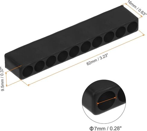 10 قطعة مفك بت حامل المنظم 82x9.5x16 مللي متر 10 ثقوب عرافة الحفر البلاستيك حقيبة للتخزين لأي 1/4 "معدن سائق بت in Kuwait