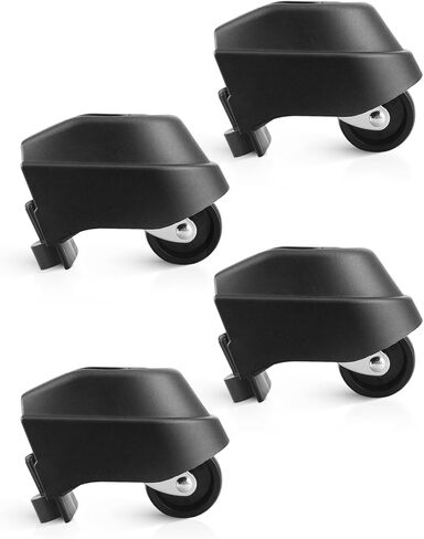 4Pack 12388 Foot Caster & 12293 Caster Wheel Kit Fit for Ridgid 6 9 12 16 Gallon Wet/Dry Vacs,Black in Kuwait