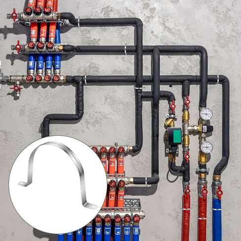 50 Pack Dust Collection Hose and Pipe Holder Adjustable Hangers Bracket, Don’t Broken Like Plastic After Long Time, Durable Spray Iron (Silver, 4.33 Inch) in Kuwait