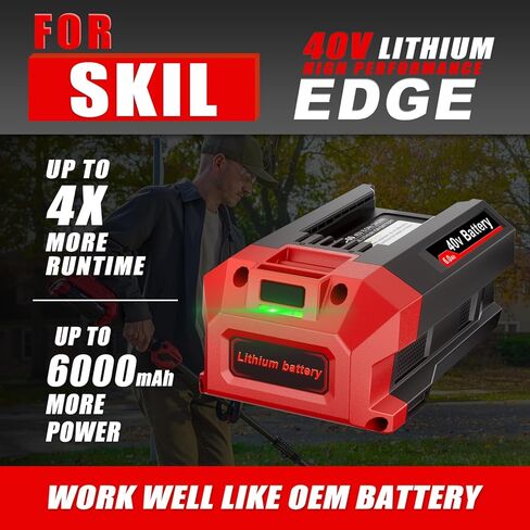 Replacement for Skil 40V Battery PWRCore Lithium Battery 6.0Ah BY8705-00, Compatible with PWRCore 40 Volt Cordless Power Tools and Chargers, for Skil Battery in Kuwait