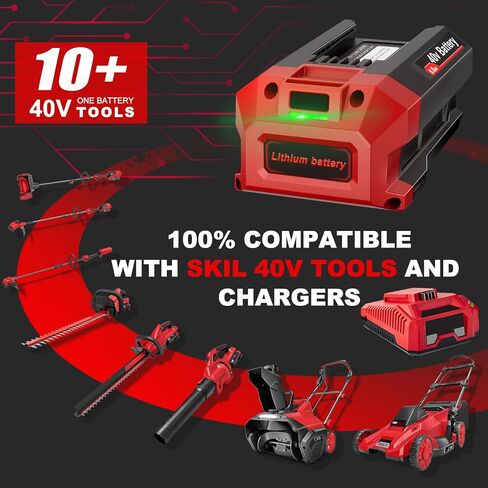 Replacement for Skil 40V Battery PWRCore Lithium Battery 6.0Ah BY8705-00, Compatible with PWRCore 40 Volt Cordless Power Tools and Chargers, for Skil Battery in Kuwait
