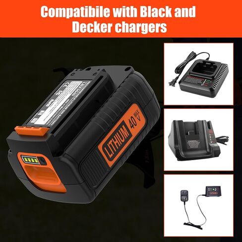 40 Volt 4.0Ah Replacement for Black and Decker 40V Lithium Battery LBX2040 LBXR36 LBXR2036 LST540 LCS1240 in Kuwait