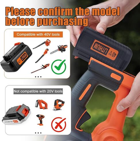 40 Volt 4.0Ah Replacement for Black and Decker 40V Lithium Battery LBX2040 LBXR36 LBXR2036 LST540 LCS1240 in Kuwait