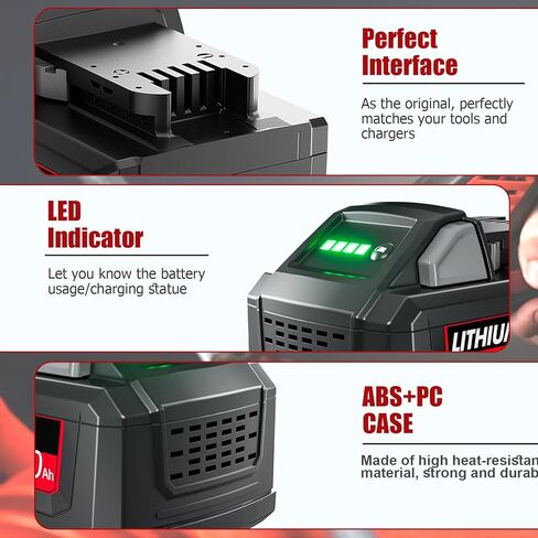 2Packs Upgraded 8.0Ah 18V Replacement for Milwaukee M18 Battery Lithium Compatible with Milwaukee M-18 18 volt Battery 48-11-1810 48-11-1820 48-11-1840 48-11-1850 48-11-1828 48-11-1860 Cordless Tools in Kuwait
