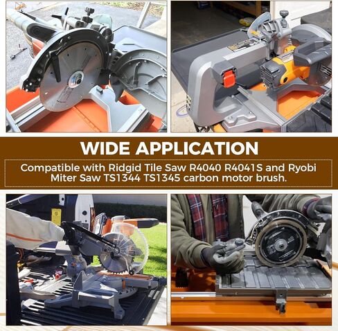 2 PCS 89006017092 Carbon Motor Brush, Compatible with Ridgid Ryobi Tile/Miter Saw Motor Brush R4040 R4041S TS1344 TS1345 in Kuwait