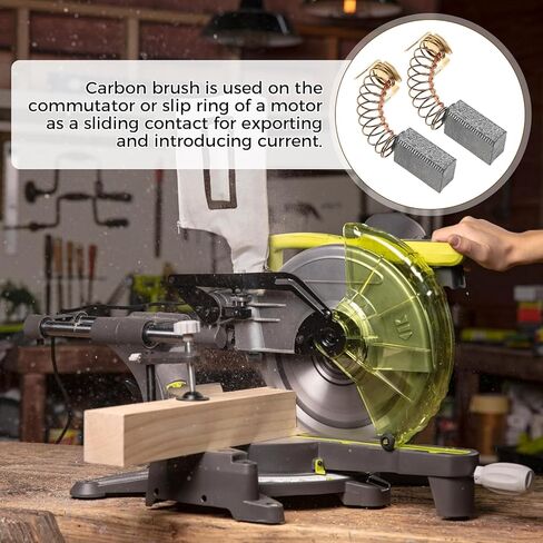 2 PCS 89006017092 Carbon Motor Brush, Compatible with Ridgid Ryobi Tile/Miter Saw Motor Brush R4040 R4041S TS1344 TS1345 in Kuwait