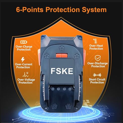 FSKE 2Pack 3.0Ah استبدال ليثيوم أيون لبطارية RIDGID 18V R840087 R840086 R840083 in Kuwait