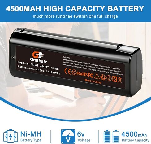 2X6V 4500mAh ni-mh تبديل البطارية ل Paslode 404717 B20544E BCPAS-404717 404400 900400 900420 900600 901000 902000 B207-3250 in Kuwait