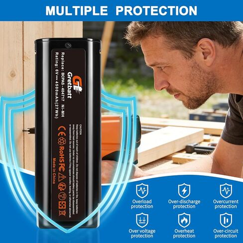 2X6V 4500mAh ni-mh تبديل البطارية ل Paslode 404717 B20544E BCPAS-404717 404400 900400 900420 900600 901000 902000 B207-3250 in Kuwait
