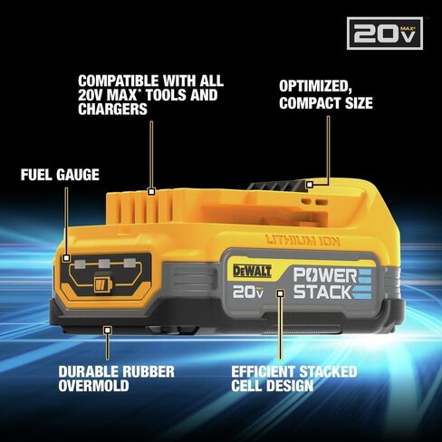 Dewalt DCBP034R 20V MAX POWERSTACK 1.7 Ah Compact Lithium-Ion Battery (Renewed) in Kuwait