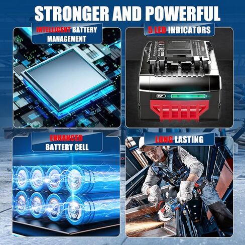 بطارية عالية الطاقة 8.0 أمبير في الساعة بديلة لبطارية بوش 18 فولت GBA18V40 GBA18V80 BAT609 BAT612، متوافقة مع أدوات الطاقة اللاسلكية بوش 18 فولت in Kuwait