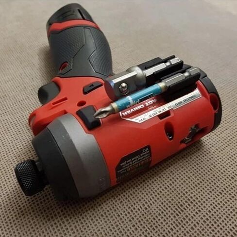 2-Side Bit Holder Compatible with Milwaukee M12 Fuel 2553-20 Hex Impact Driver – Durable, Easy Installation – Left & Right Parts, Holds 4 Bits in Kuwait