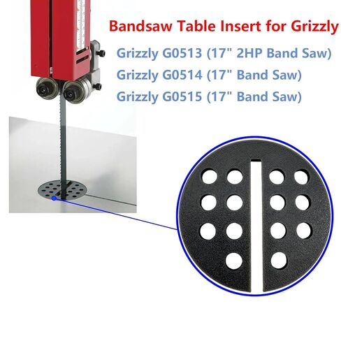 Zero Clearance Insert Compatible with Grizzly G0513, G0514, G0515, 17" 2HP Band Saw Table Insert in Kuwait