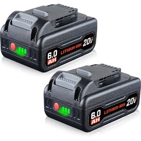 2Pack DCB200 6.0Ah Replacement for Dewalt 20V Max Battery Compatible with Dewalt Battery DCB200 DCB201 DCB203 DCB204 in Kuwait