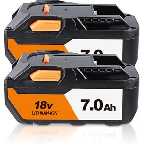2 حزمة R840087 7000 مللي أمبير استبدال لبطارية Ridgid 18 فولت متوافقة مع بطارية Ridgid R840086 R840085 R840083 R840088 AC840085 AC840086 بطارية ليثيوم أدوات لاسلكية مع مؤشر LED in Kuwait