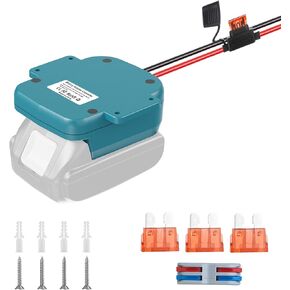 for Power Wheel Adapter Compatible with Craftsman V20 Battery (Tool Only) | Dock Battery Adapter with 40Amp Fuse, USB & Type C Ports, Power Tool Converter for DIY RC Cars, Robotics in Saudi Arabia