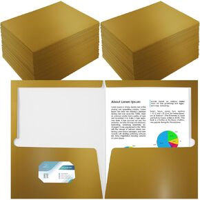 Yeaqee 100 Pack 2 Pockets Glossy Laminated Paper Folder Presentation Folder Letter Size Two Pocket File Portfolio Folder Back to School Supplies Bulk for Teacher Office Supplies (Blue) in Saudi Arabia