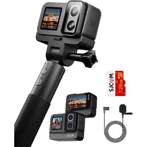 كاميرا SJCAM SJ20 4K Action Cam، قوة 8H، عدسة مزدوجة 4K، زاوية رؤية واسعة 154 درجة، حركة منخفضة الإضاءة، ثبات فائق، تكبير 8X، ميكروفون داعم، كاميرا تحت الماء 30 متر للغطس وركوب الأمواج والغوص وكاميرات الفيديو in Kuwait