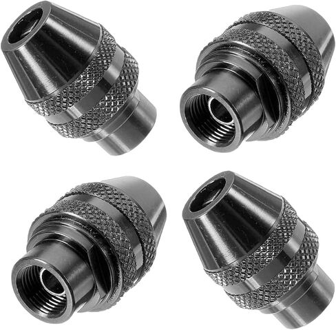 HAKATOP 4-Pack 4486 ظرف سريع التغيير بدون مفتاح، متوافق مع Dremel 3000 4000 7700 8200 395 4300، 1/32 بوصة إلى 1/8 بوصة محول ظرف معدني بالكامل in Kuwait