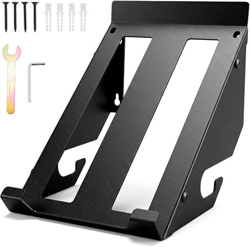 QWORK Circular Saw Holder Wall Mount, Heavy-Duty Metal Saw Storage Rack Organizer for Garage, Workshop & Shed, Universal Fit for Most Circular Saws, Space-Saving Power Tool Wall Organizer in Kuwait