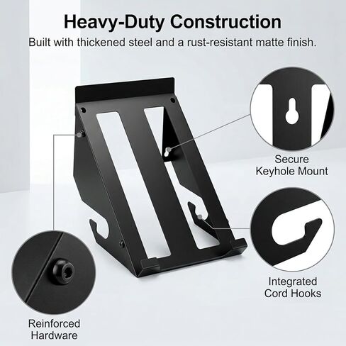 QWORK Circular Saw Holder Wall Mount, Heavy-Duty Metal Saw Storage Rack Organizer for Garage, Workshop & Shed, Universal Fit for Most Circular Saws, Space-Saving Power Tool Wall Organizer in Kuwait