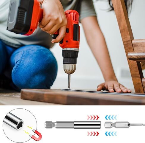 3 PCS Strong Magnetic Drill Bit Extension Holder Set, 1/4 Hex Shank Screwdriver Drill Bit Extension Holder S2 Steel Magnetic Screwdriver Extensions Holders for Impact Driver, (50/100/150 mm) in Kuwait