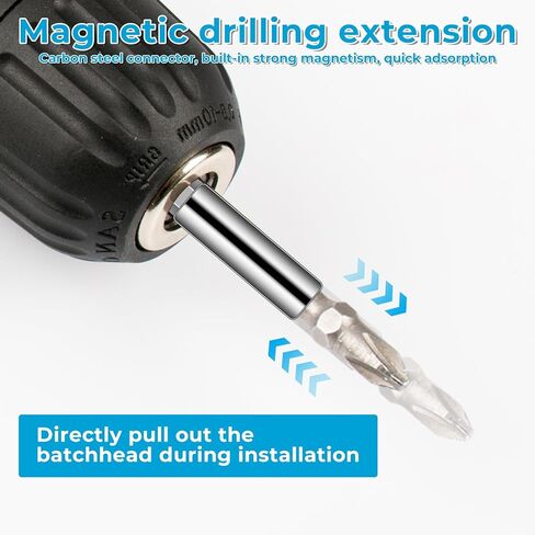 3 PCS Strong Magnetic Drill Bit Extension Holder Set, 1/4 Hex Shank Screwdriver Drill Bit Extension Holder S2 Steel Magnetic Screwdriver Extensions Holders for Impact Driver, (50/100/150 mm) in Kuwait