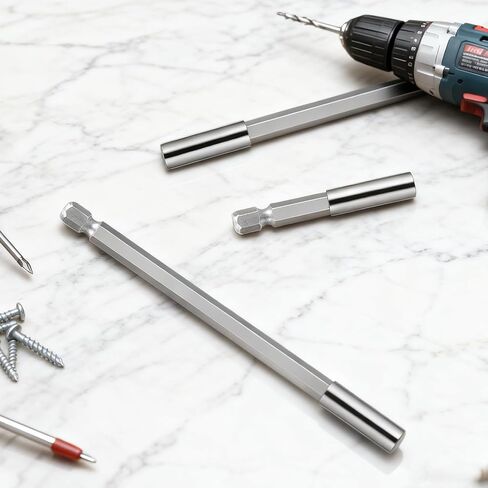 3 PCS Strong Magnetic Drill Bit Extension Holder Set, 1/4 Hex Shank Screwdriver Drill Bit Extension Holder S2 Steel Magnetic Screwdriver Extensions Holders for Impact Driver, (50/100/150 mm) in Kuwait
