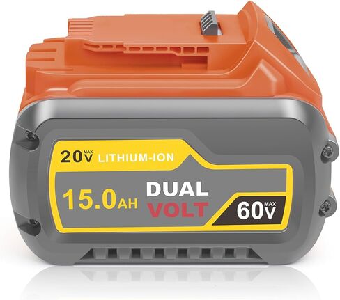 عبوتان بقدرة 15000 مللي أمبير في الساعة متوافقة مع بطارية Dewalt 20V 60V Max، متوافقة مع DCB606 DCB609 DCB612 DCB615 in Kuwait