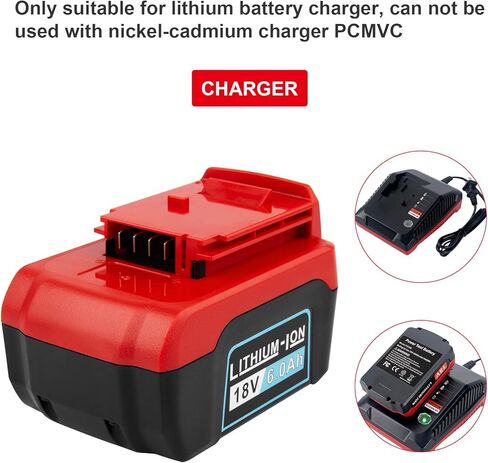 2 حزمة 18 فولت 6.0 أمبير استبدال بطارية ليثيوم أيون متوافقة مع بطاريات Porter-Cable PC18B PC18BLEX، تناسب الأدوات اللاسلكية 18 فولت، المناشير الدائرية، المناشير الترددية in Kuwait