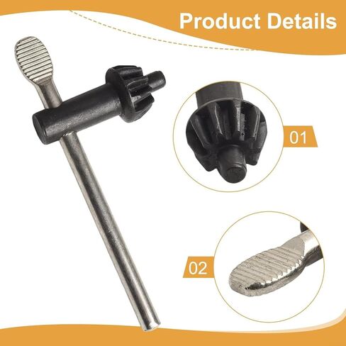 Chuck Key 48-66-3280 for 3/8 Inch and 1/2 Inch Drill Chucks with 1/4 Inch Pilot,Rubber Construction, Securely Attaches to Power Drill Cord, Compatible with Most Brand Name in Kuwait
