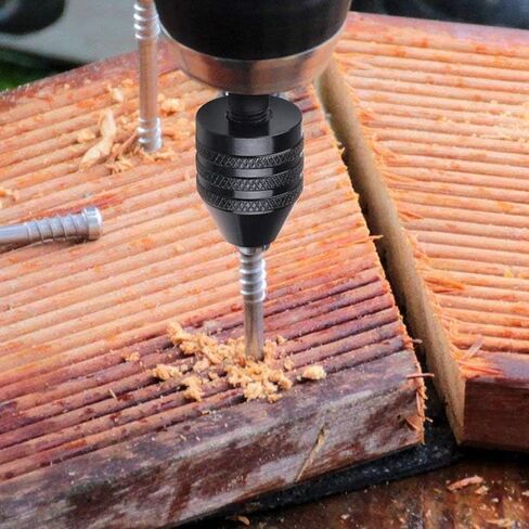2 Pcs 1/4 Inch Hex Shank Keyless Drill Chuck Bit Fast Change Converter Extension Screwdriver Drill Adapter Impact Drill Tool 0.3-6.5 mm 0.3-3.6 mm in Kuwait