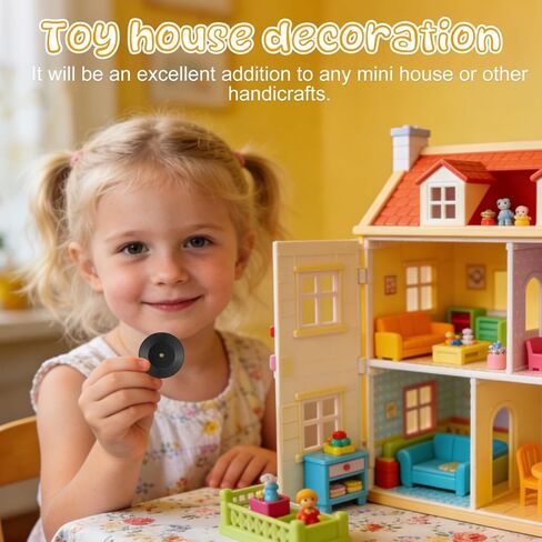 سجل Aboofan Dollhouse 6pcs Dollhouse Miniature Records 1:12 Scale Mini Record Miny Music Room Furniture Model Doll Accoun in Kuwait