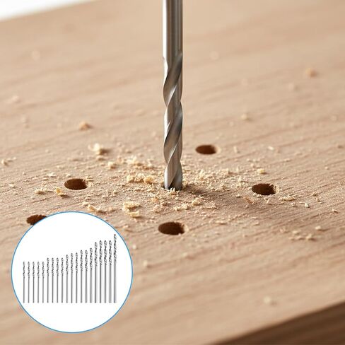 Thinp 21 Pcs Metric Micro Drill Bit Set, Pin Vise Hand Drill Manual HSS Twist Micro Drills Bits with Mini Pin Vise & Plastic Case Hand Jewelry Drilling Tool for Wood Jewelry DIY in Kuwait