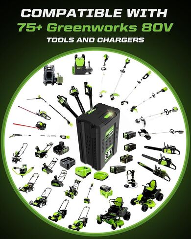 3.5Ah Battery Replacement for Greenworks 80V Battery, 280Wh 1200+ Cycles Li-ion Battery, Fits 75+ Greenworks 80V Power Tools, for Greenworks Pro 80V Lithium Battery in Kuwait