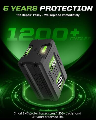 3.5Ah Battery Replacement for Greenworks 80V Battery, 280Wh 1200+ Cycles Li-ion Battery, Fits 75+ Greenworks 80V Power Tools, for Greenworks Pro 80V Lithium Battery in Kuwait