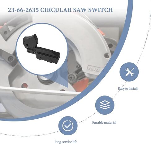 23-66-0098 On-Off Switch Compatible with Milwau-kee | Power Trigger Switch Repair Parts Fits Compatible with Milwau-kee 2631-20 & 2730-20 Circular Saws in Kuwait