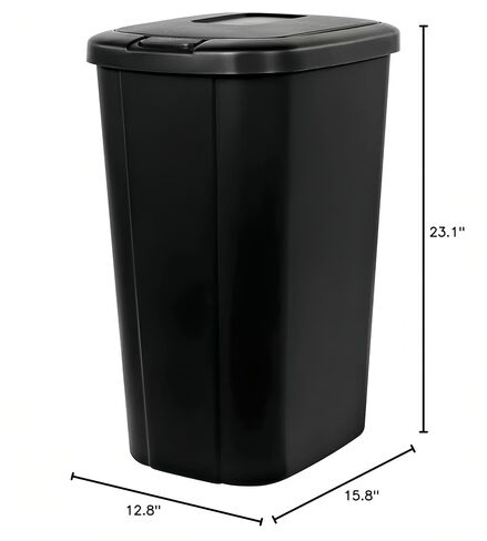 13.3-Gallon Kitchen Trash can,Office Trash can with a top-Latching Design, Suitable for handling Household Kitchen, Bedroom, Living Room and Outdoor Garbage(White) in Saudi Arabia
