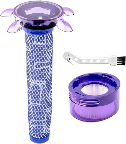 (3 عبوات) مجموعات بديلة محمولة للسيارة والقارب لمرتبة Dyson V8 Animal Extra SV25، SV10، SV11، V8 FOCUS، V7 SV37، قطعة بديلة #965661-05&967478-05، 1 فلتر مسبق، 1 فلتر لاحق، 1 فرشاة تنظيف in Kuwait