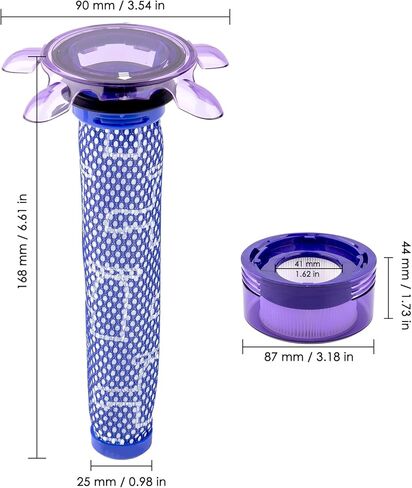 (3 عبوات) مجموعات بديلة محمولة للسيارة والقارب لمرتبة Dyson V8 Animal Extra SV25، SV10، SV11، V8 FOCUS، V7 SV37، قطعة بديلة #965661-05&967478-05، 1 فلتر مسبق، 1 فلتر لاحق، 1 فرشاة تنظيف in Kuwait