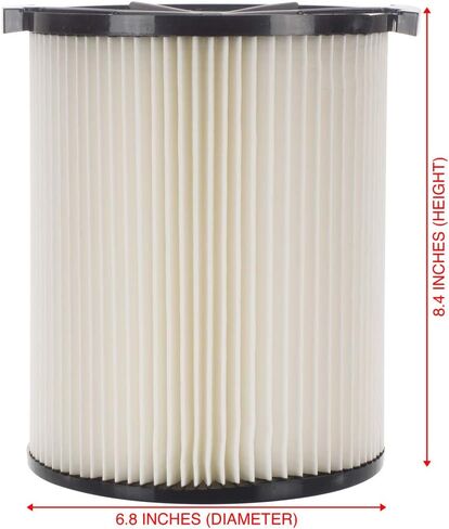 1-Layer Cartridge Filter Replacement Part # 72947 Compatible with RIDGID VF4000, 5-20 Gal & 6-9 Gal Husky Wet Dry Vacuums, Washable & Reusable in Kuwait