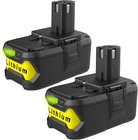 2 حزمة ترقية 8000 مللي أمبير استبدال لبطارية ryobi 18 فولت متوافقة مع بطارية ryobi 18 فولت P108 P102 P103 P104 P105 P107 P109 P122 P190 in Kuwait