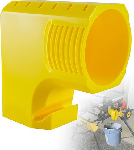 Dust Port Adapter Compatible with DeWalt DWE7485 Table Saw, Tool-Free Installation Dust Collection Accessory with Bucket Hanging Design, Efficient Dust Removal, Yellow in Kuwait
