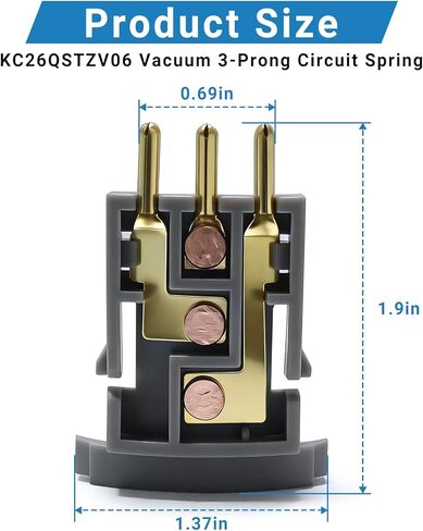 KC26QSTZV06 Vacuum 3-Prong Circuit Spring Fits for Kenmore Replacement Part for Canister Vacuum Electric Hoses in Kuwait