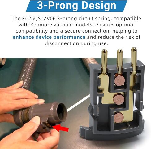 KC26QSTZV06 Vacuum 3-Prong Circuit Spring Fits for Kenmore Replacement Part for Canister Vacuum Electric Hoses in Kuwait