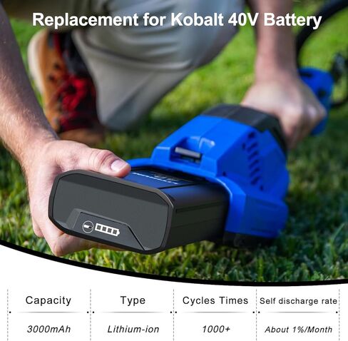 استبدال FSKE لبطارية Kobalt 40V 3.0Ah Lithium KB340-06 KB440-06 KB540-06 KB640-06، متوافق مع أدوات الطاقة Kobalt 40 Volt max in Kuwait