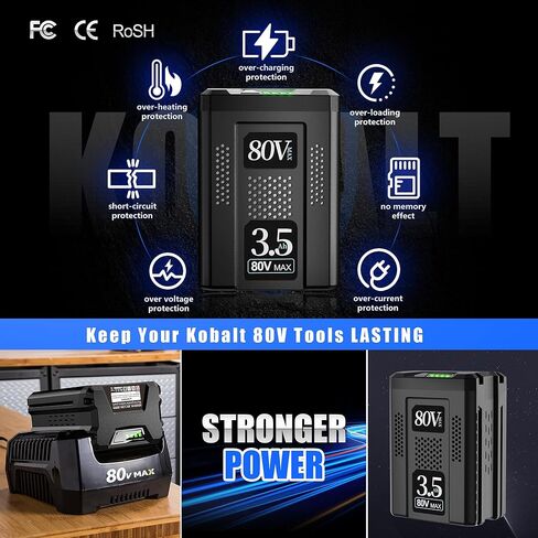 ترقية 3.5 أمبير بطارية بديلة 3500 مللي أمبير في الساعة لبطارية ليثيوم أيون Kobalt 80V MAX KB2580-06 KB680-06 KB280-06 2910303-RC لأداة الطاقة اللاسلكية ذات السعة العالية in Kuwait